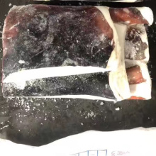 Skin on frozen on board giant squid fillet